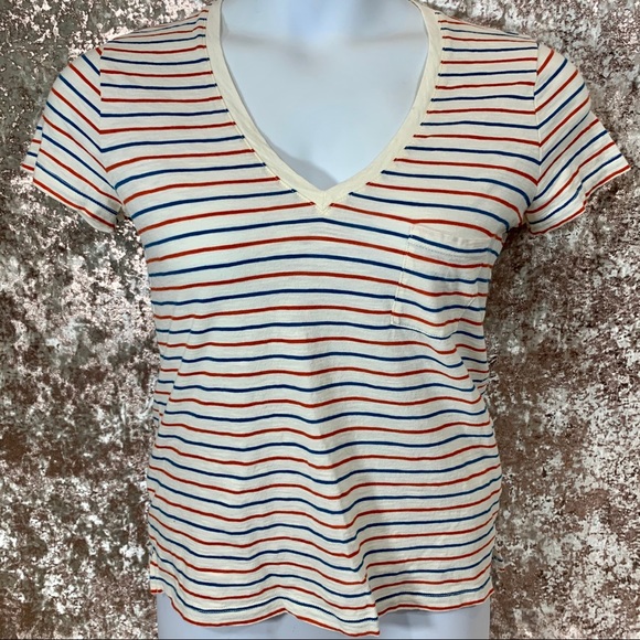 Madewell Whisper Cotton Striped Tee - Picture 1 of 6